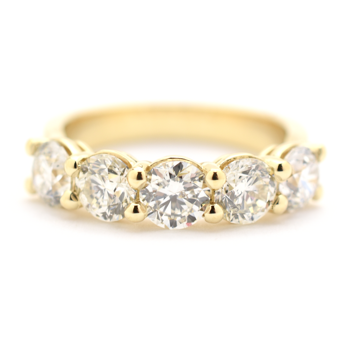 14k 5 Diamond Wedding Band
