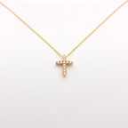 14k 0.55ct Diamond Cross Necklace