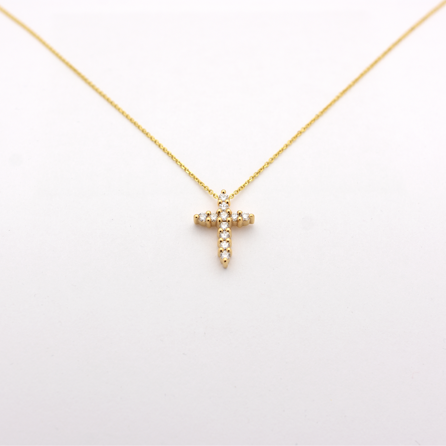 14k 0.55ct Diamond Cross Necklace