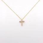 14k 0.55ct Diamond Cross Necklace