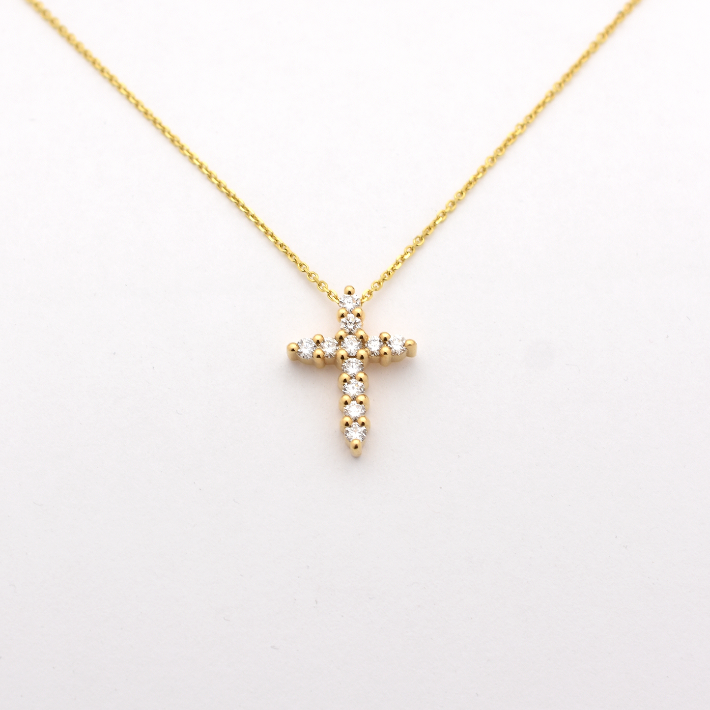 14k 0.55ct Diamond Cross Necklace