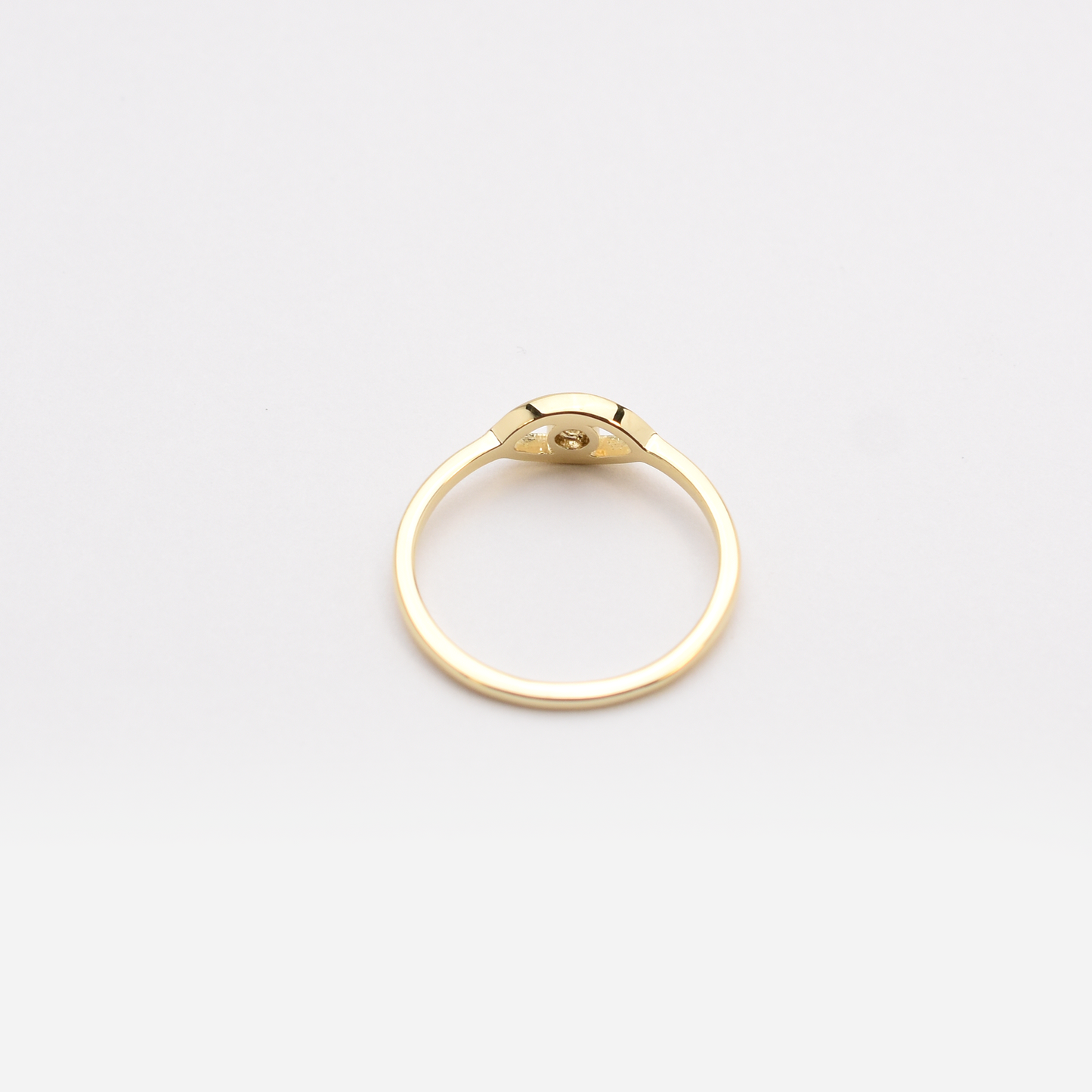 14K Diamond Evil Eye Ring