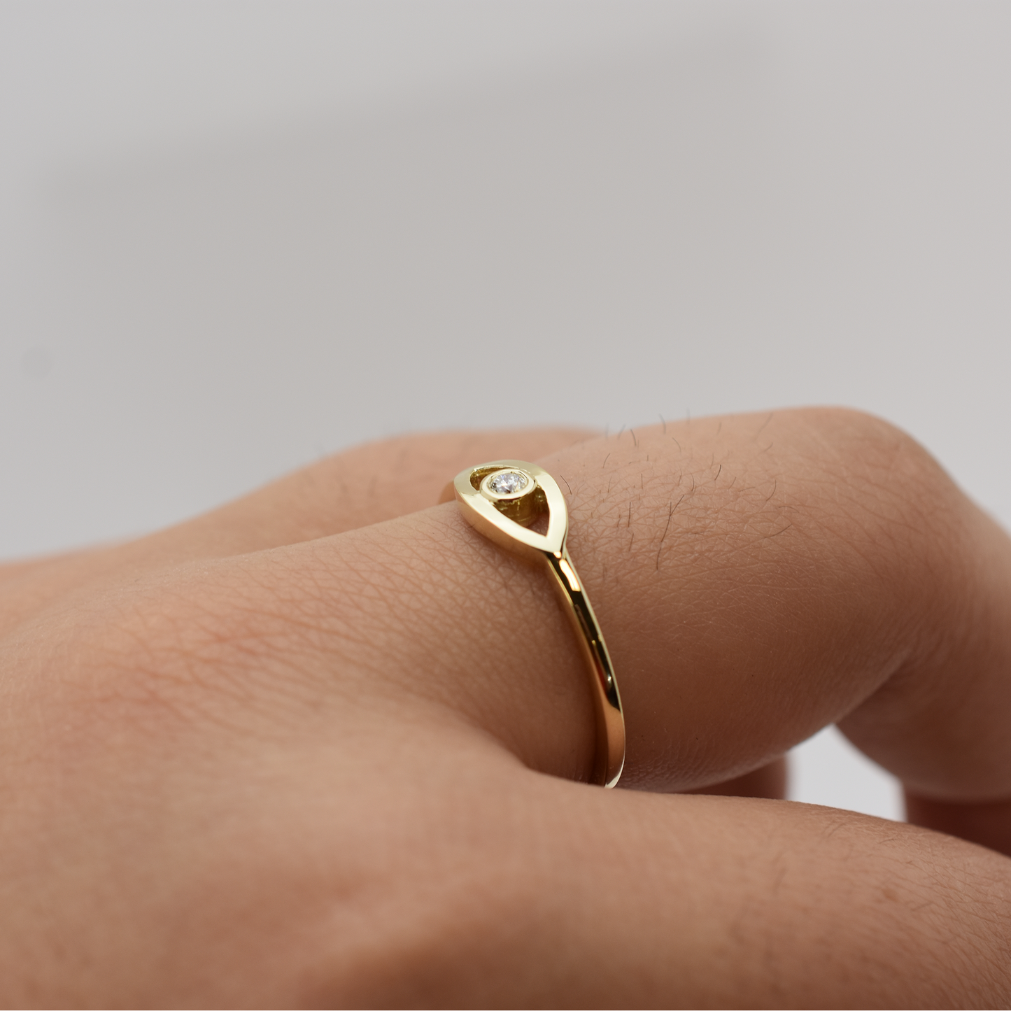 14K Diamond Evil Eye Ring