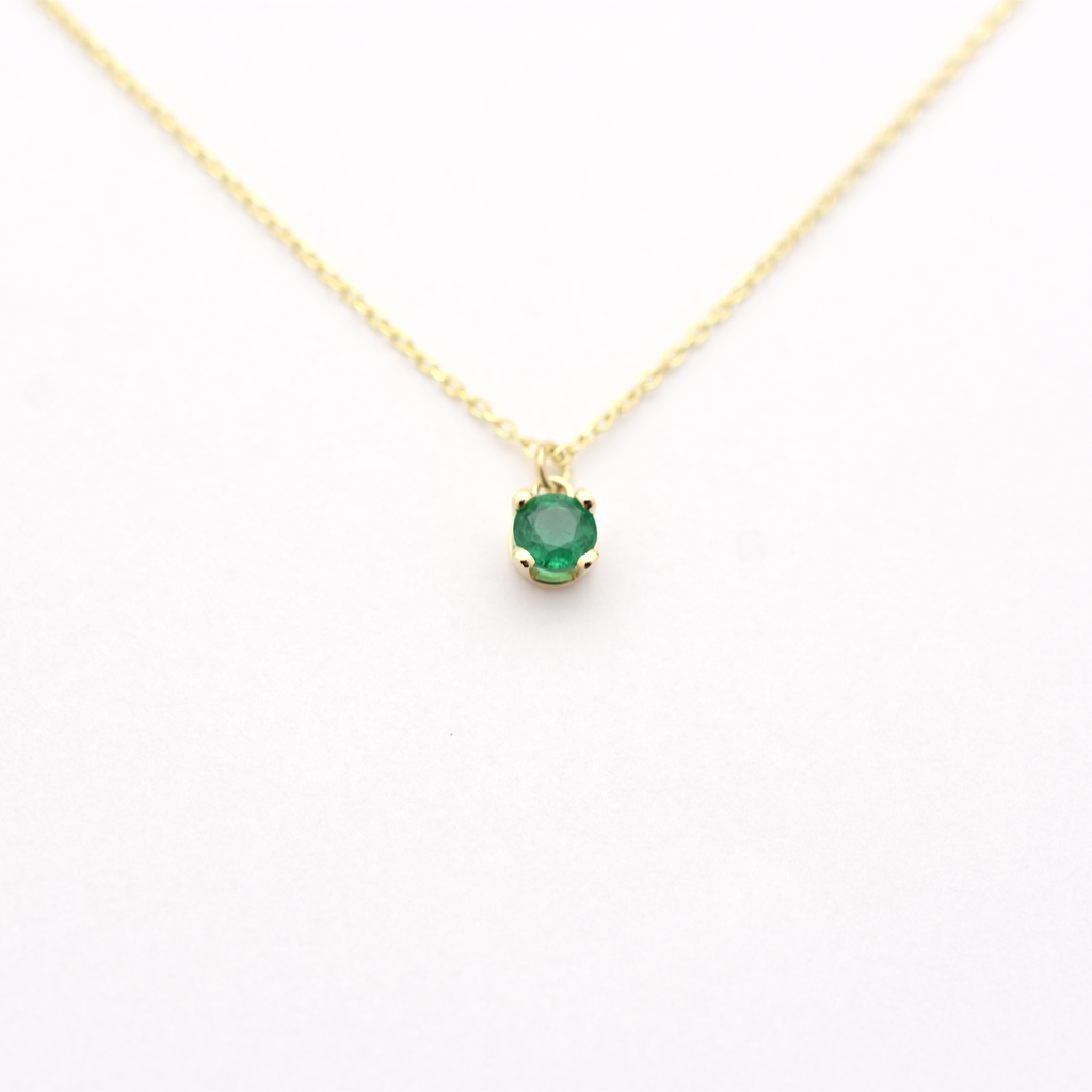 14k Emerald Necklace
