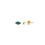 14k Evil Eye Enamel Earrings
