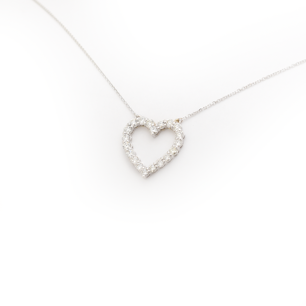 Diamond Heart Necklace 1.70 carat