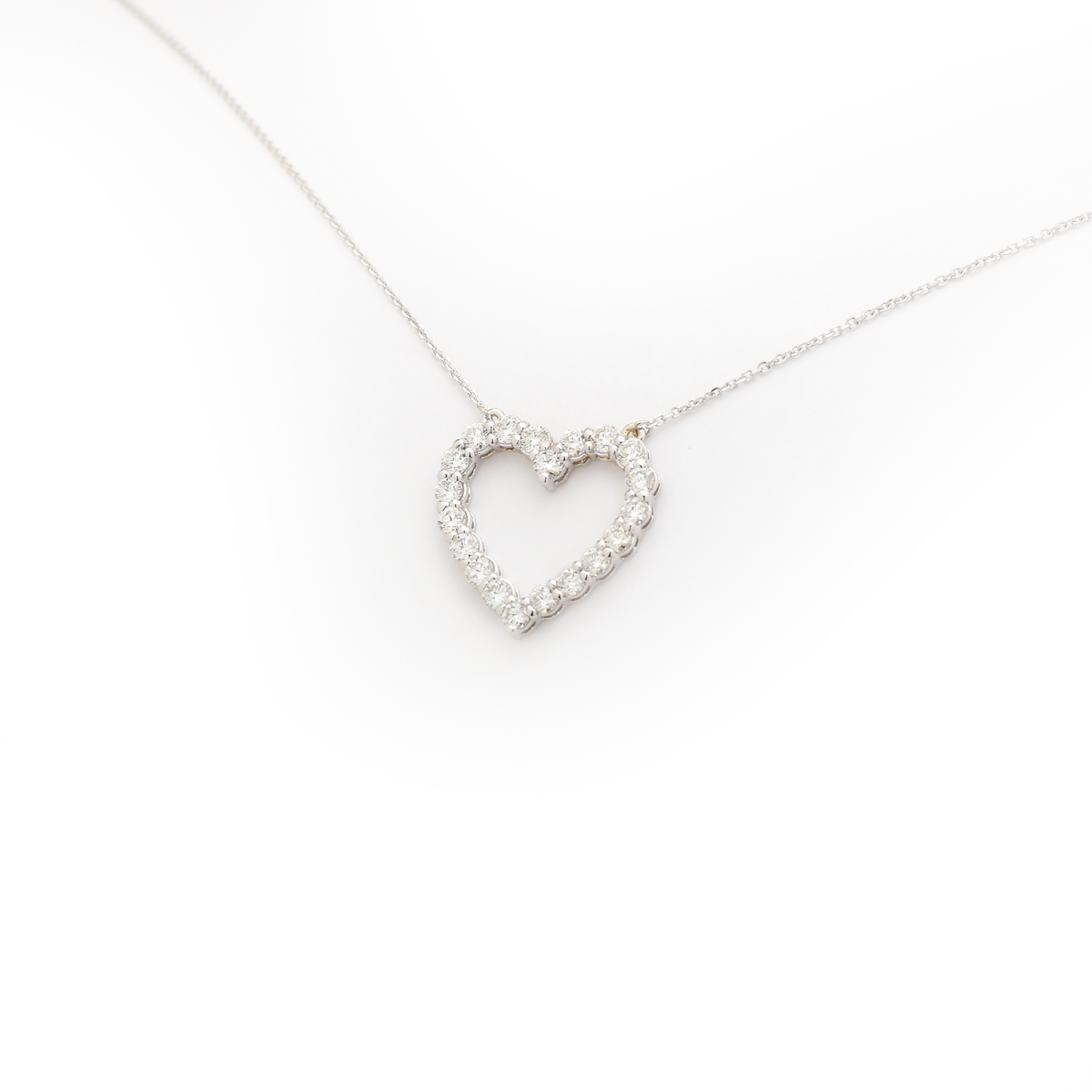 Diamond Heart Necklace 1.70 carat