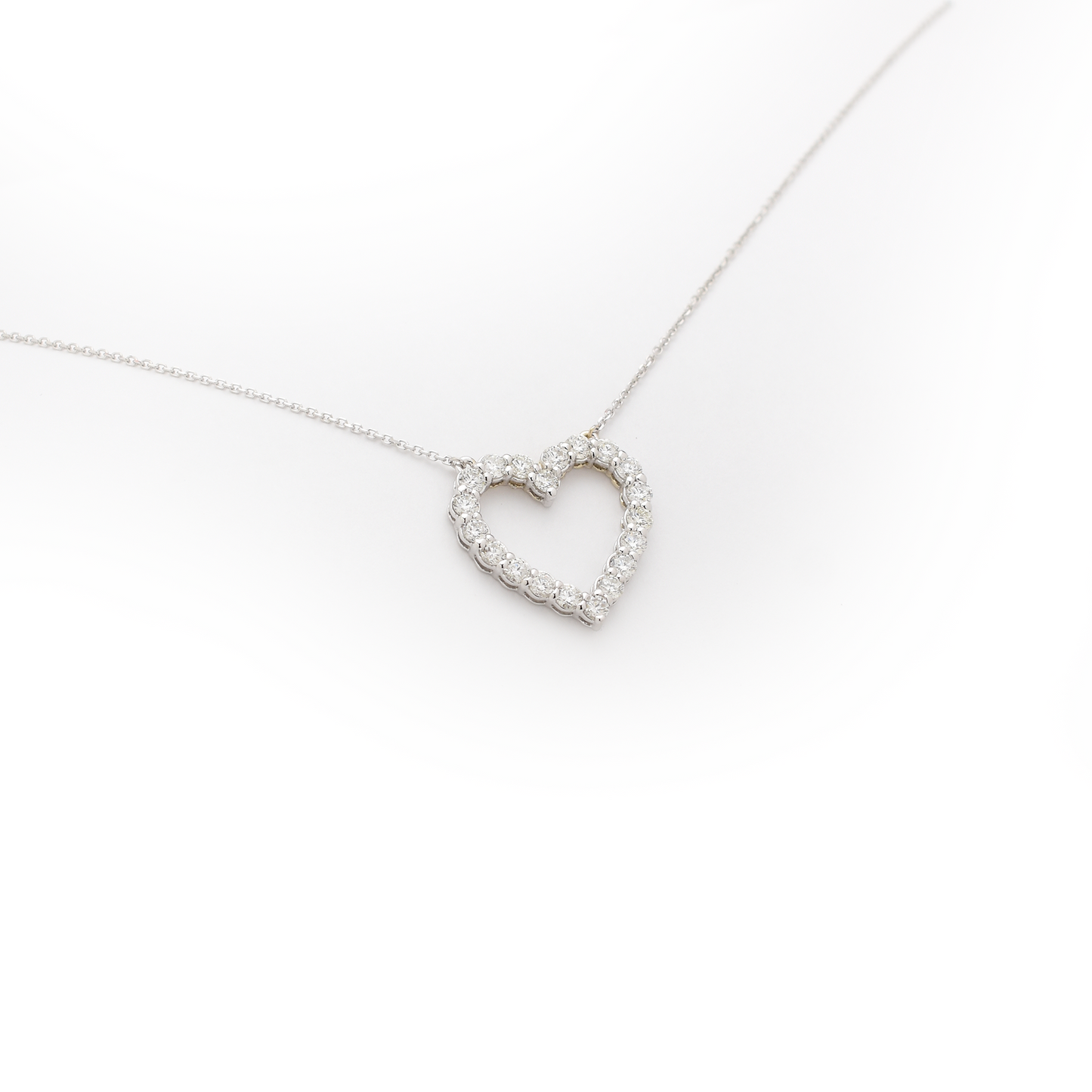 Diamond Heart Necklace 1.70 carat
