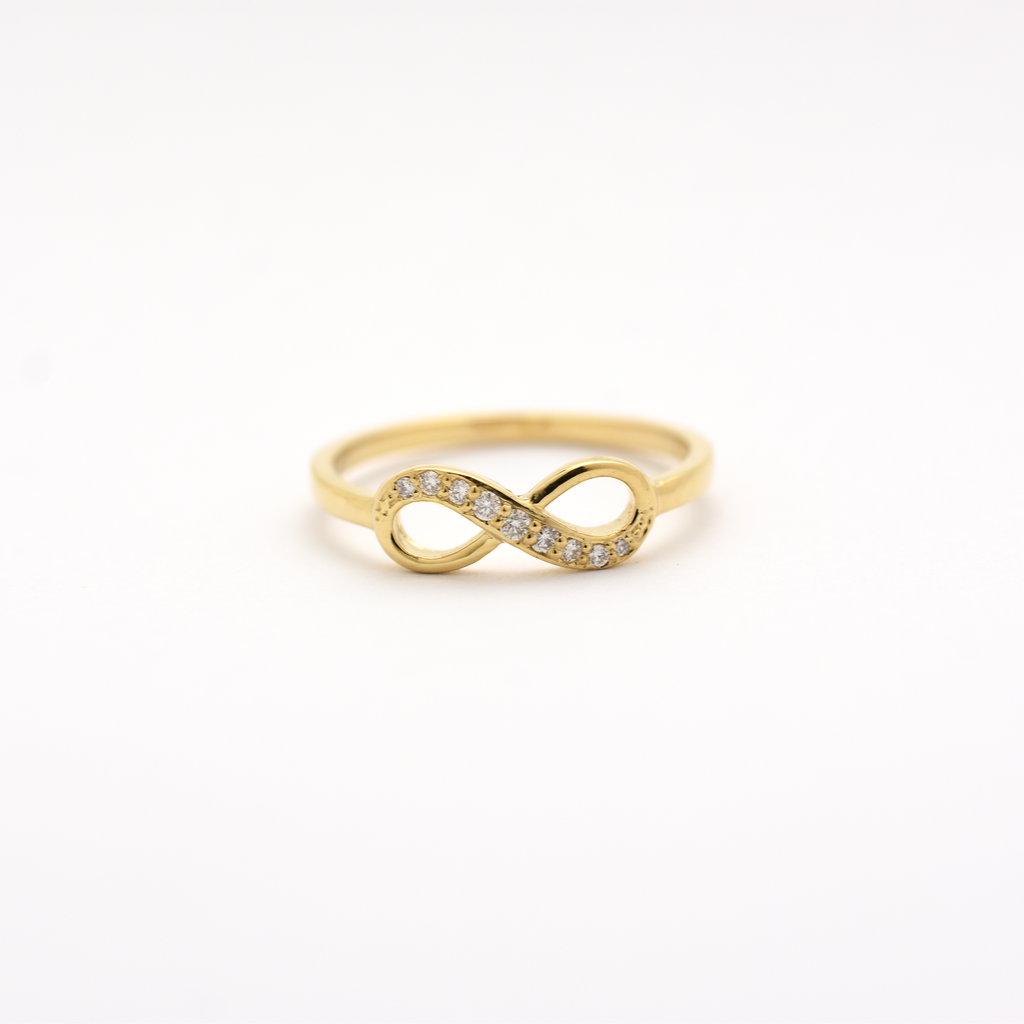14k Diamond Infinity Ring