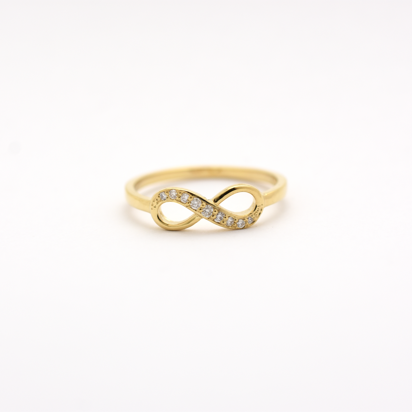 14k Diamond Infinity Ring