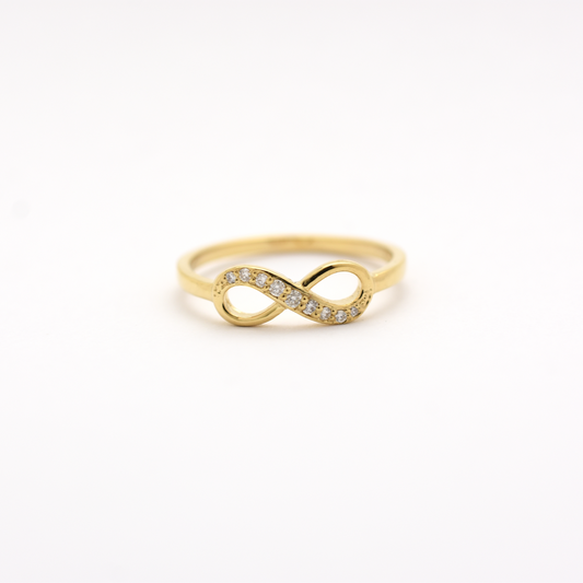 14k Diamond Infinity Ring