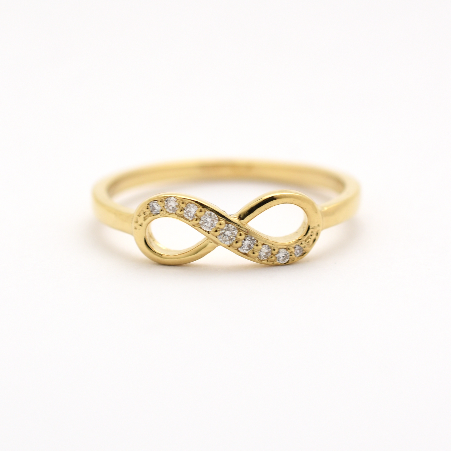 14k Diamond Infinity Ring