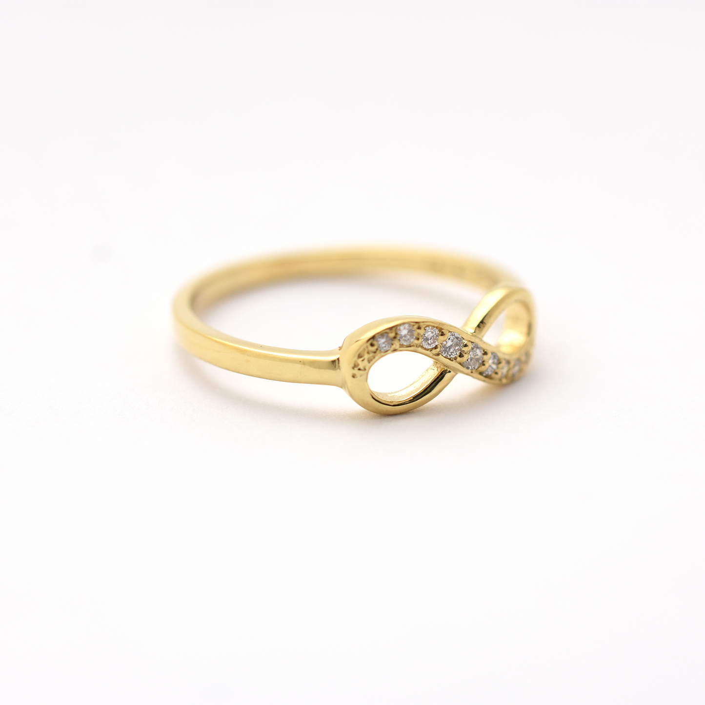 14k Diamond Infinity Ring
