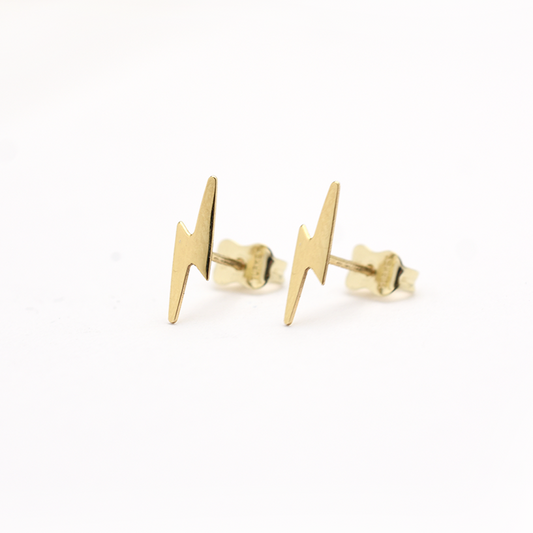 14k Lightning Bolt Earrings