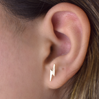 14k Lightning Bolt Earrings