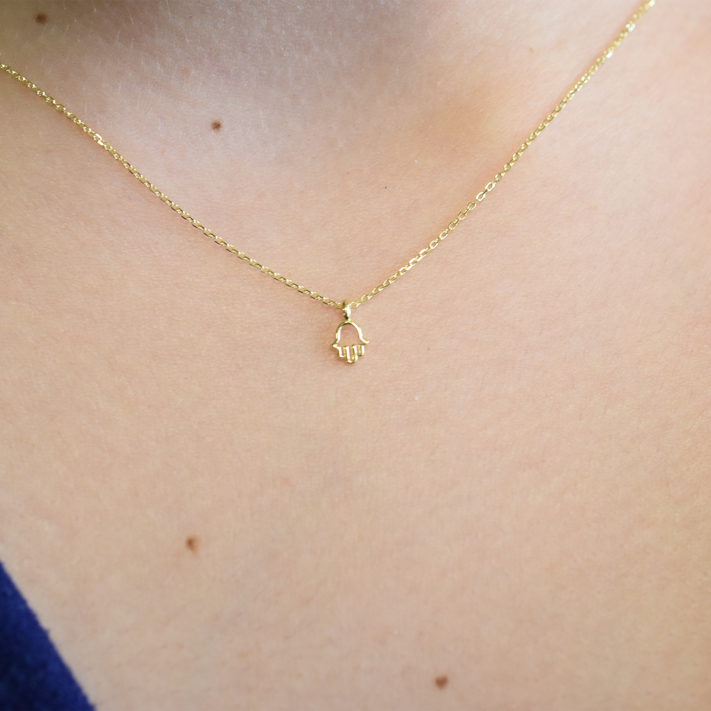 14k Mini Hamsa Necklace