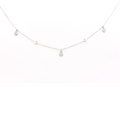 14k Mini Diamond Hamsa Station Necklace