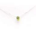 Oval Peridot solitaire necklace