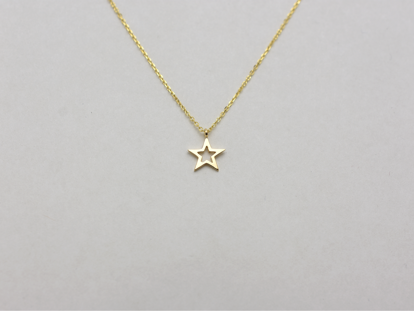 14k gold star necklace