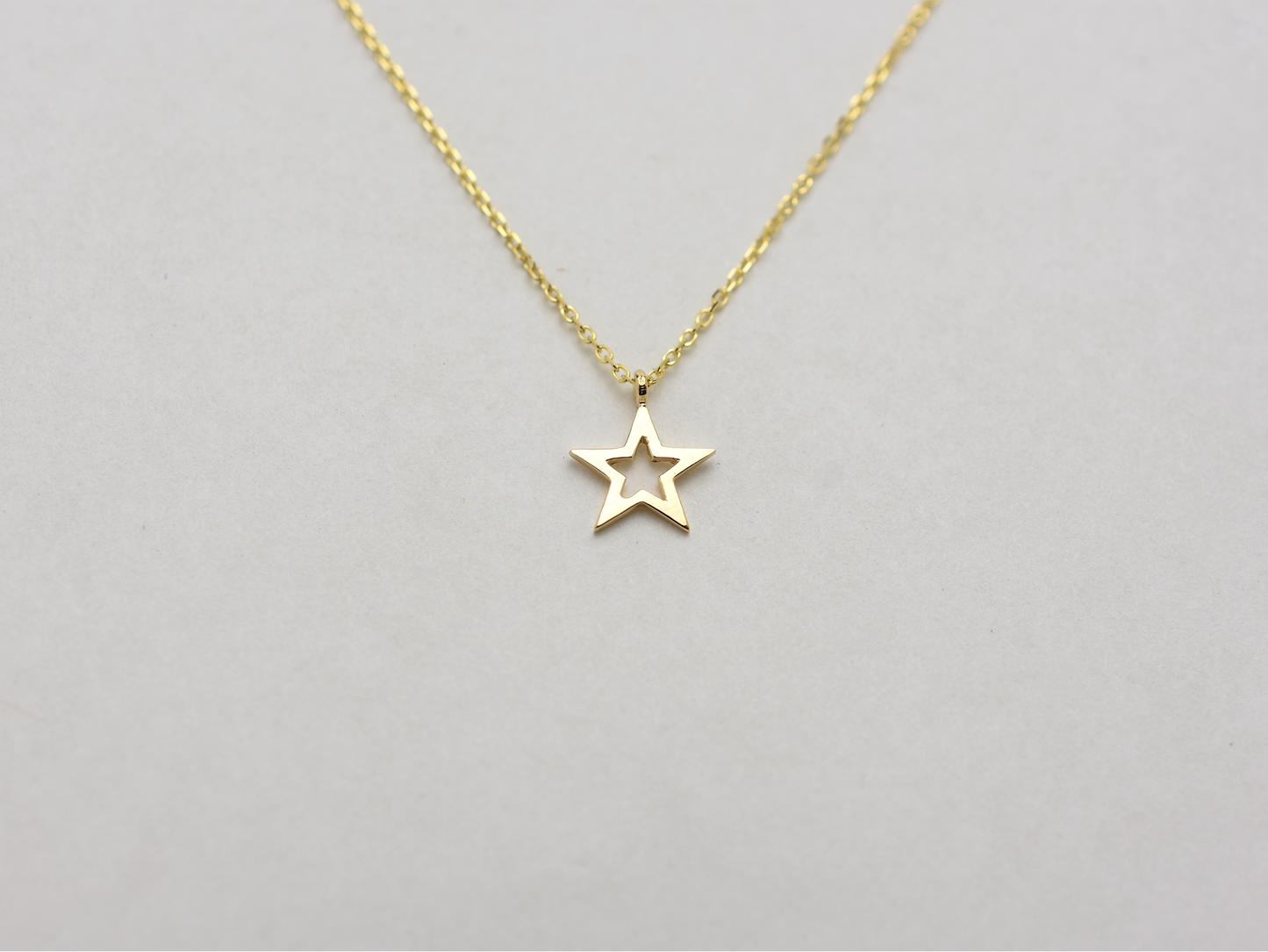 14k gold star necklace
