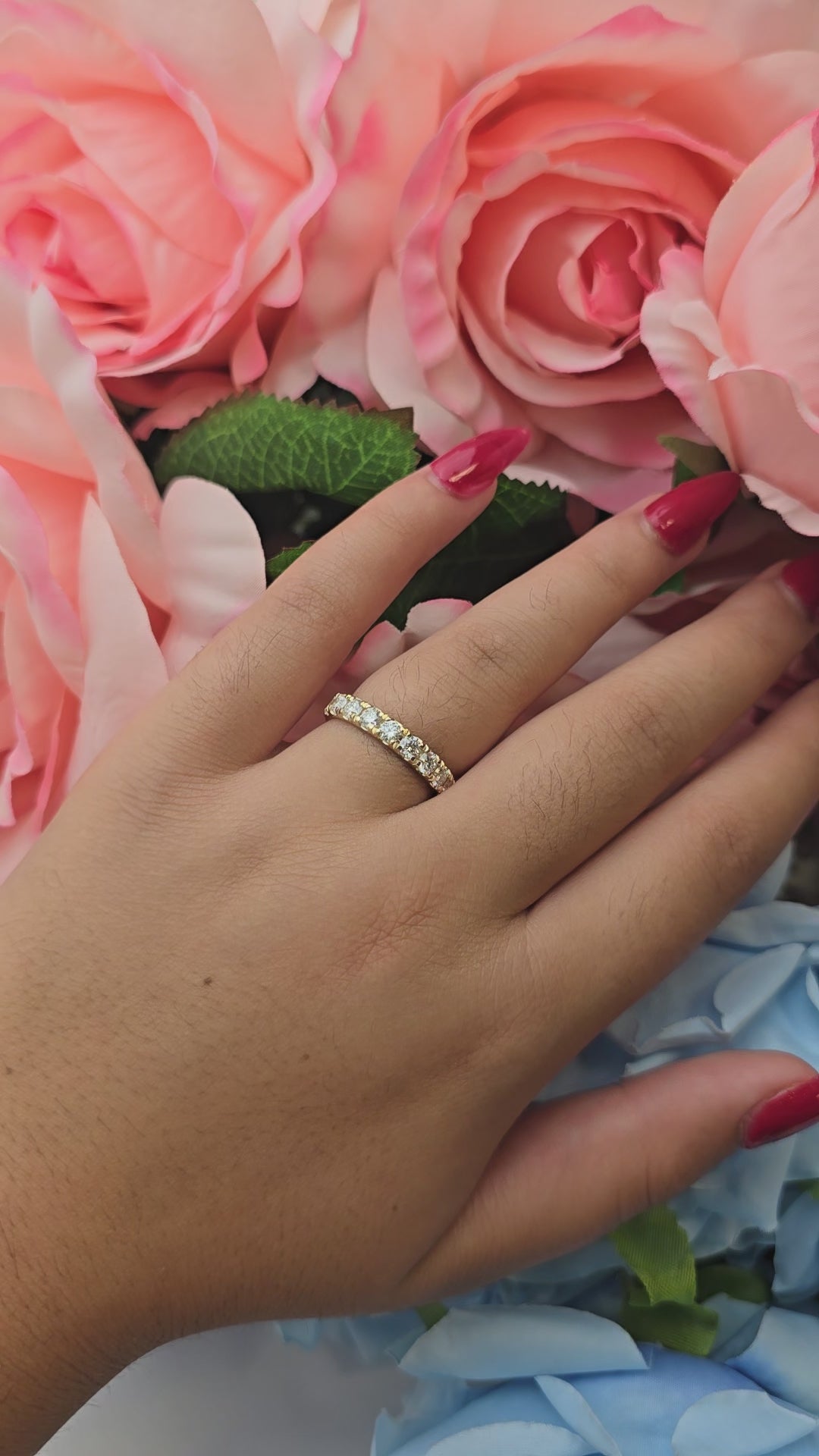 diamond wedding band - 14k solid gold diamond wedding ring - bridal ring - ladies diamond wedding band- 0.90 ct diamond ring