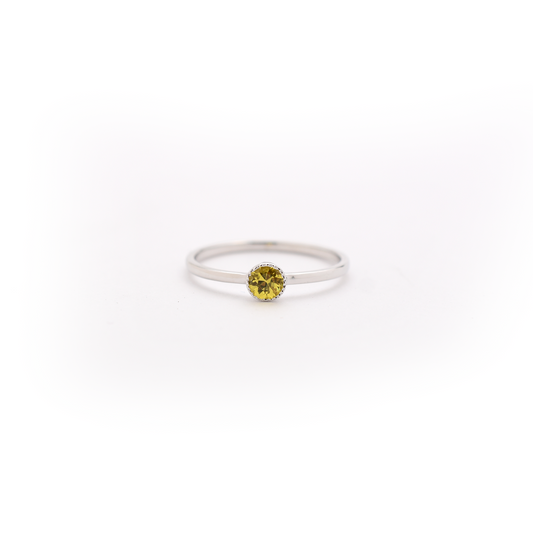 14K Yellow Sapphire Ring