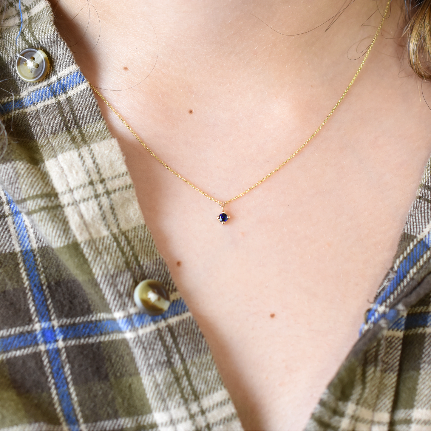 14k Sapphire Necklace