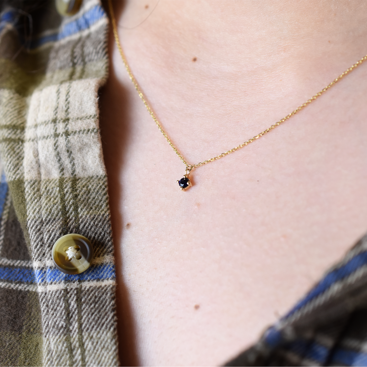 14k Sapphire Necklace