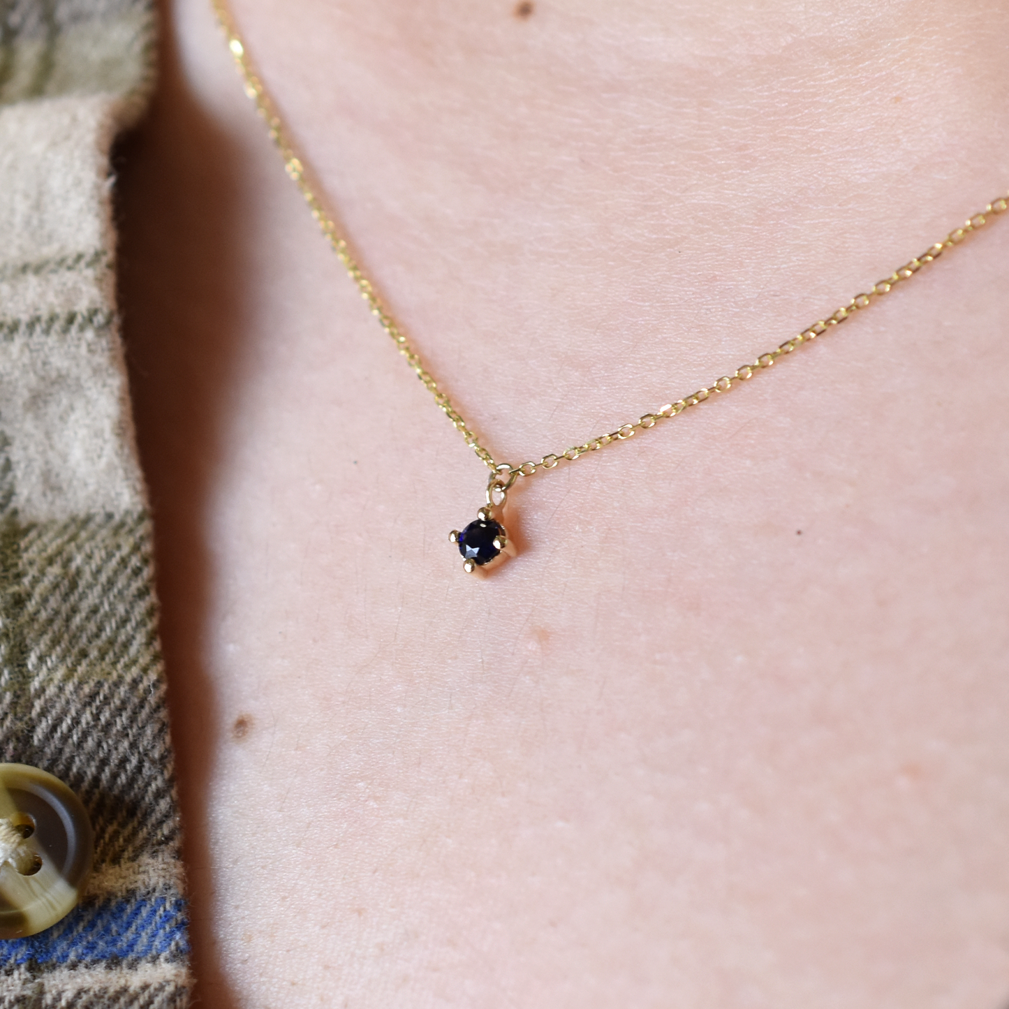 14k Sapphire Necklace