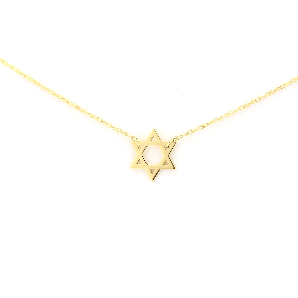 Star of David necklace in 14 k solid gold 