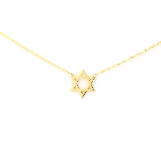 Star of David necklace in 14 k solid gold 