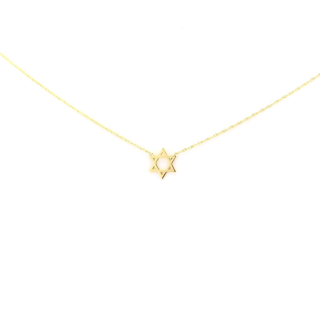 Star of David necklace in 14 k solid gold 