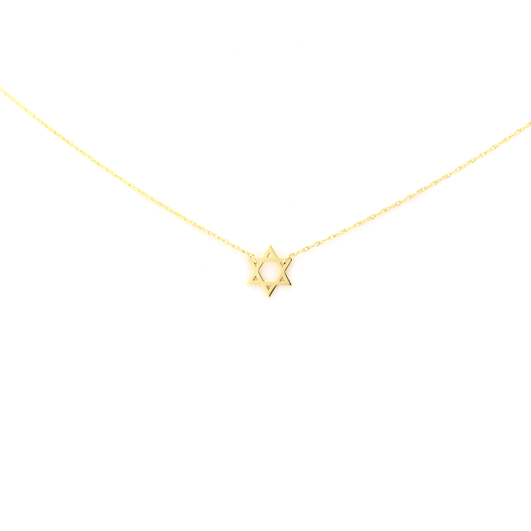 Star of David necklace in 14 k solid gold 
