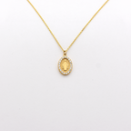 14k Diamond Virgin Mary Necklace