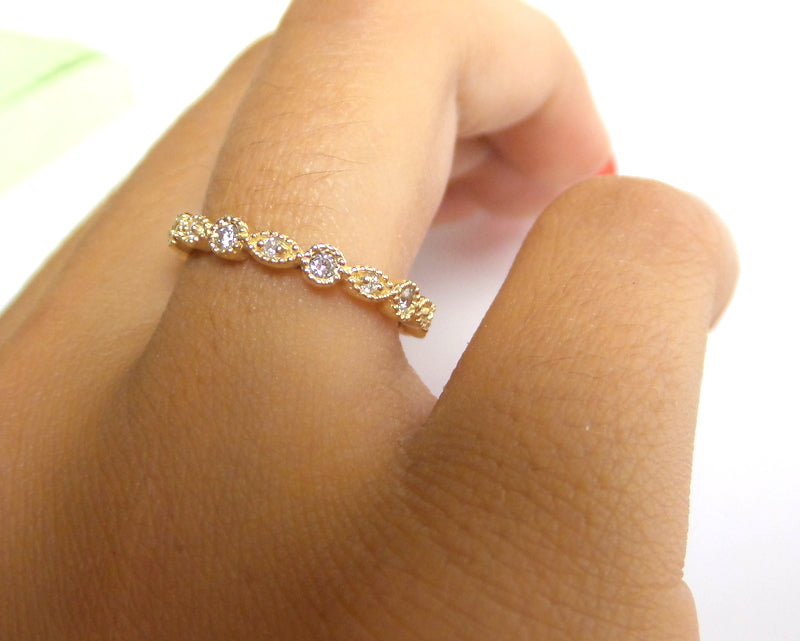 14K Gold Diamond Eternity Band