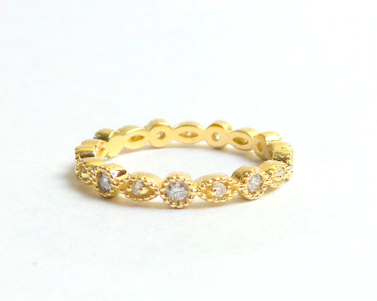 14K Gold Diamond Eternity Band