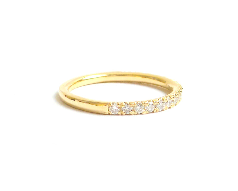 14k Gold Diamond Wedding Band