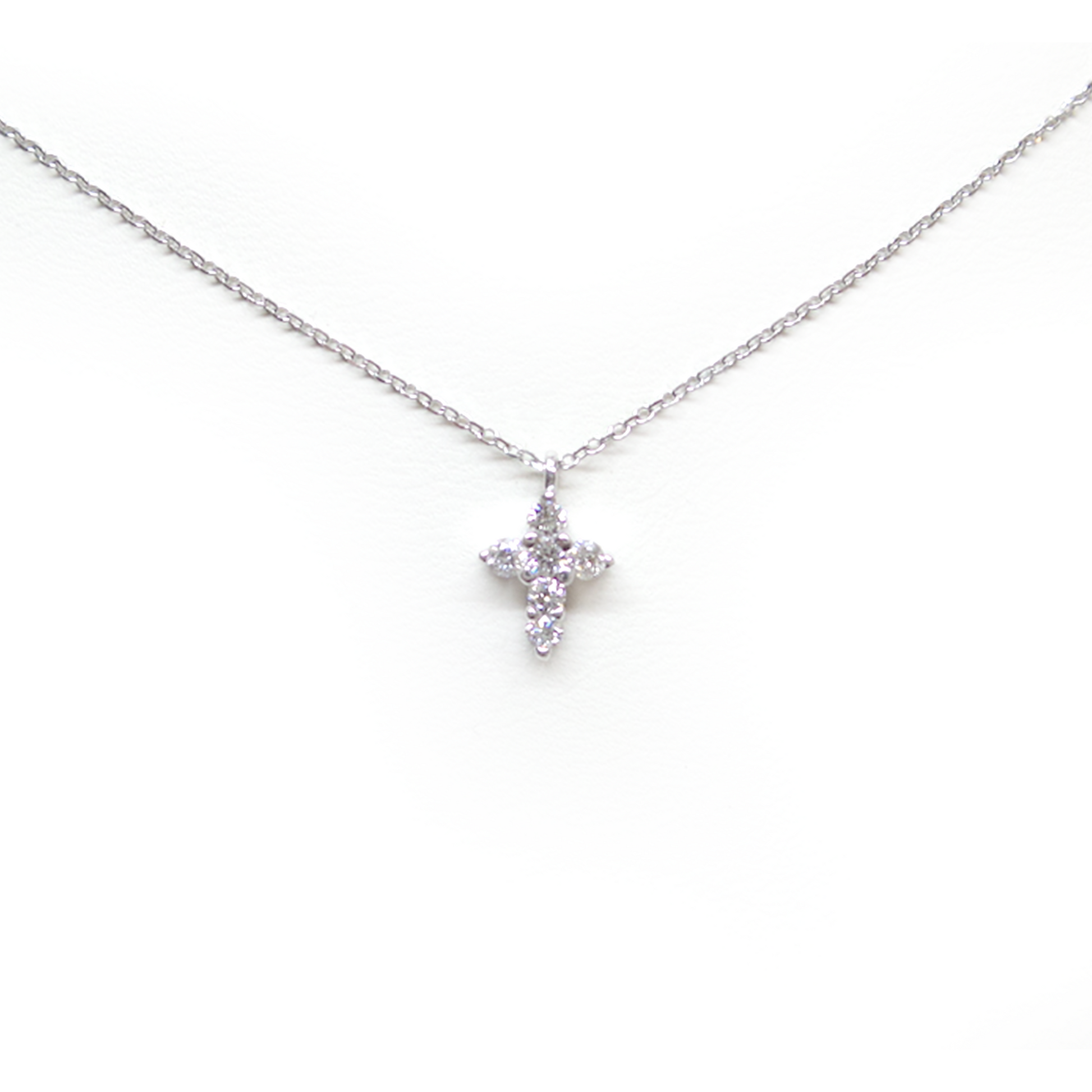 14k gold diamond cross necklace