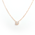 14k Diamond Solitaire Prong Necklace