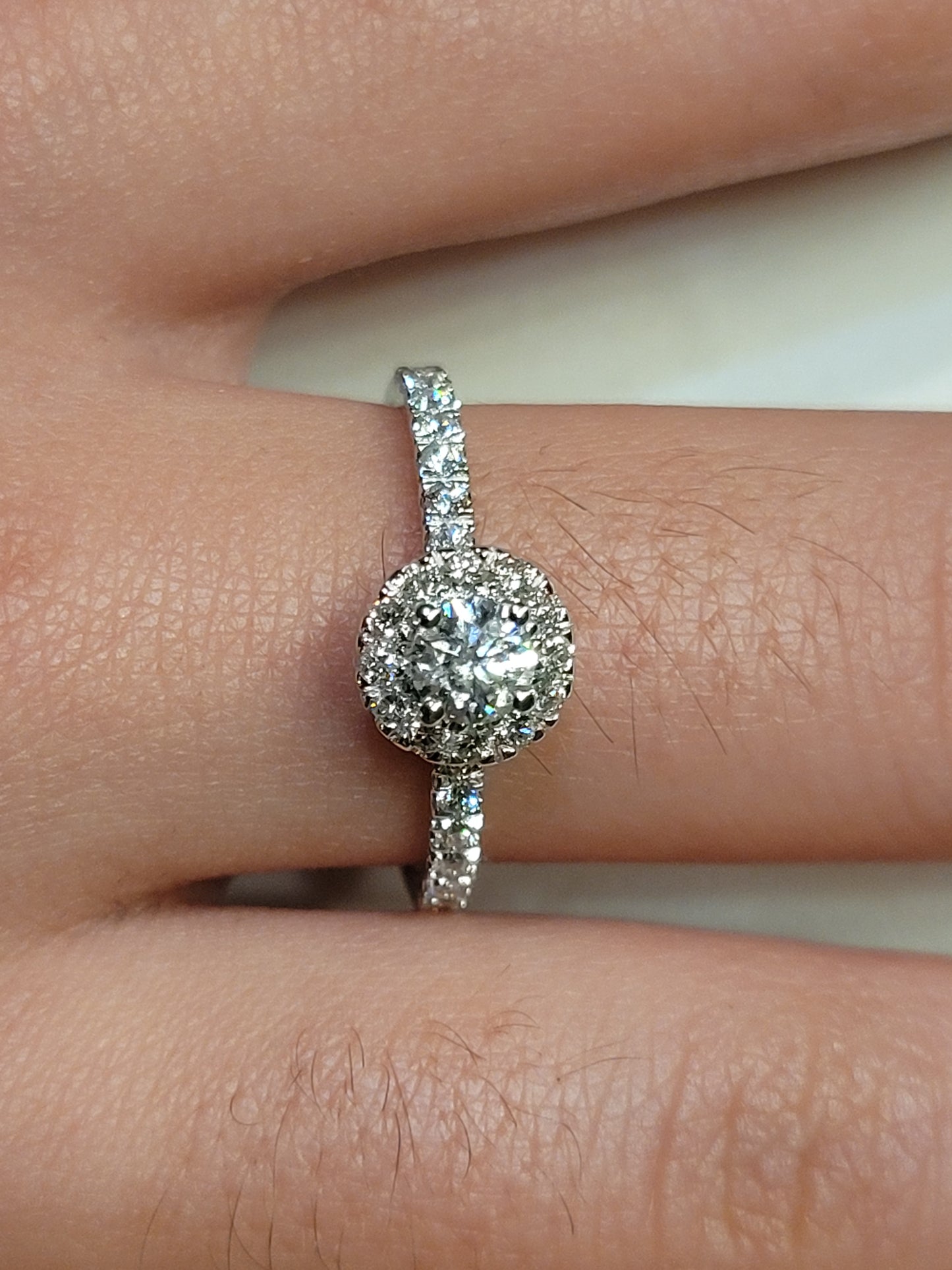 14K Gold 0.75ct Total Diamond Ring