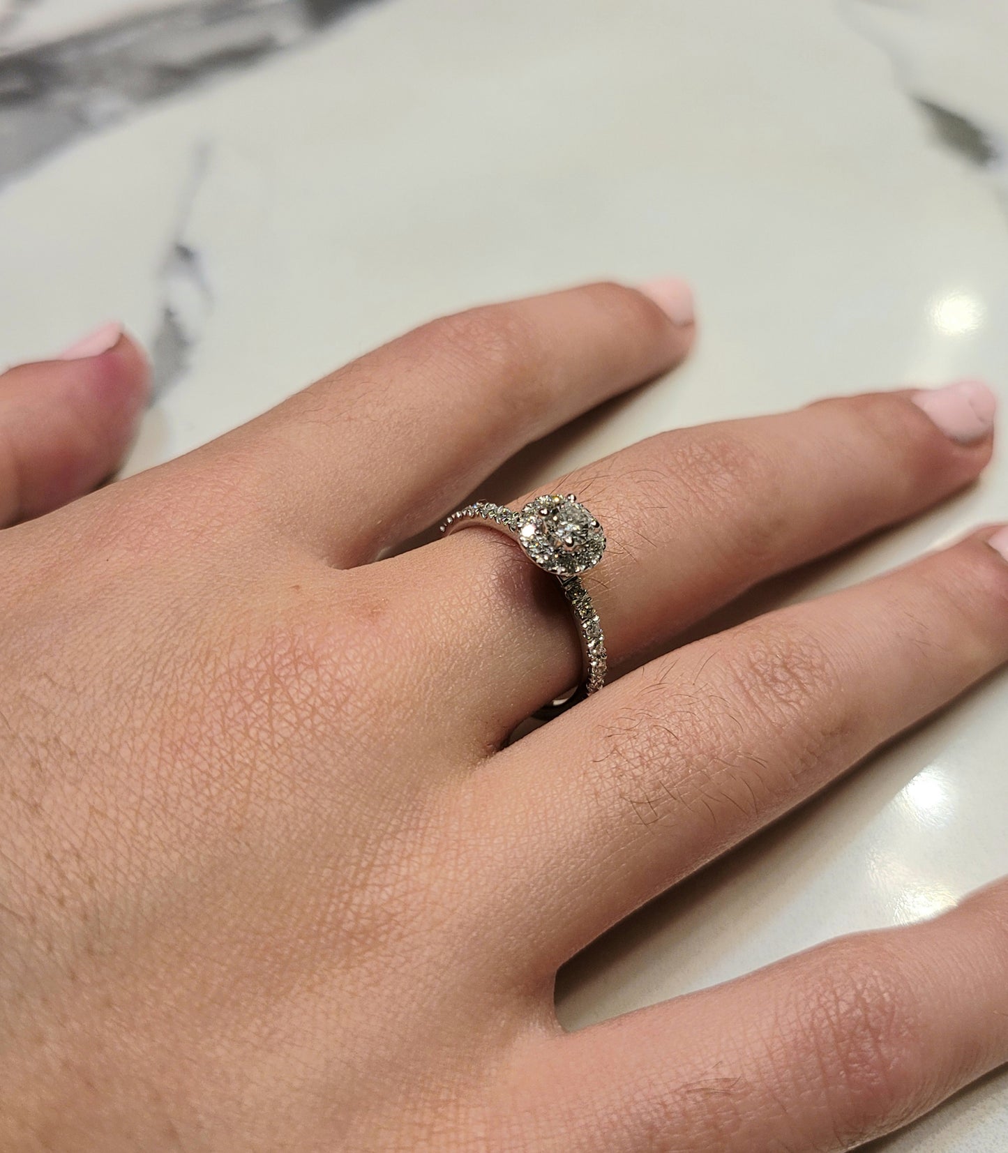 14K Gold 0.75ct Total Diamond Ring