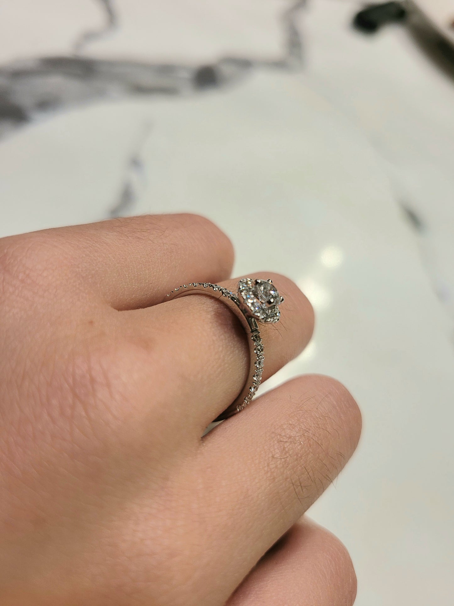 14K Gold 0.75ct Total Diamond Ring