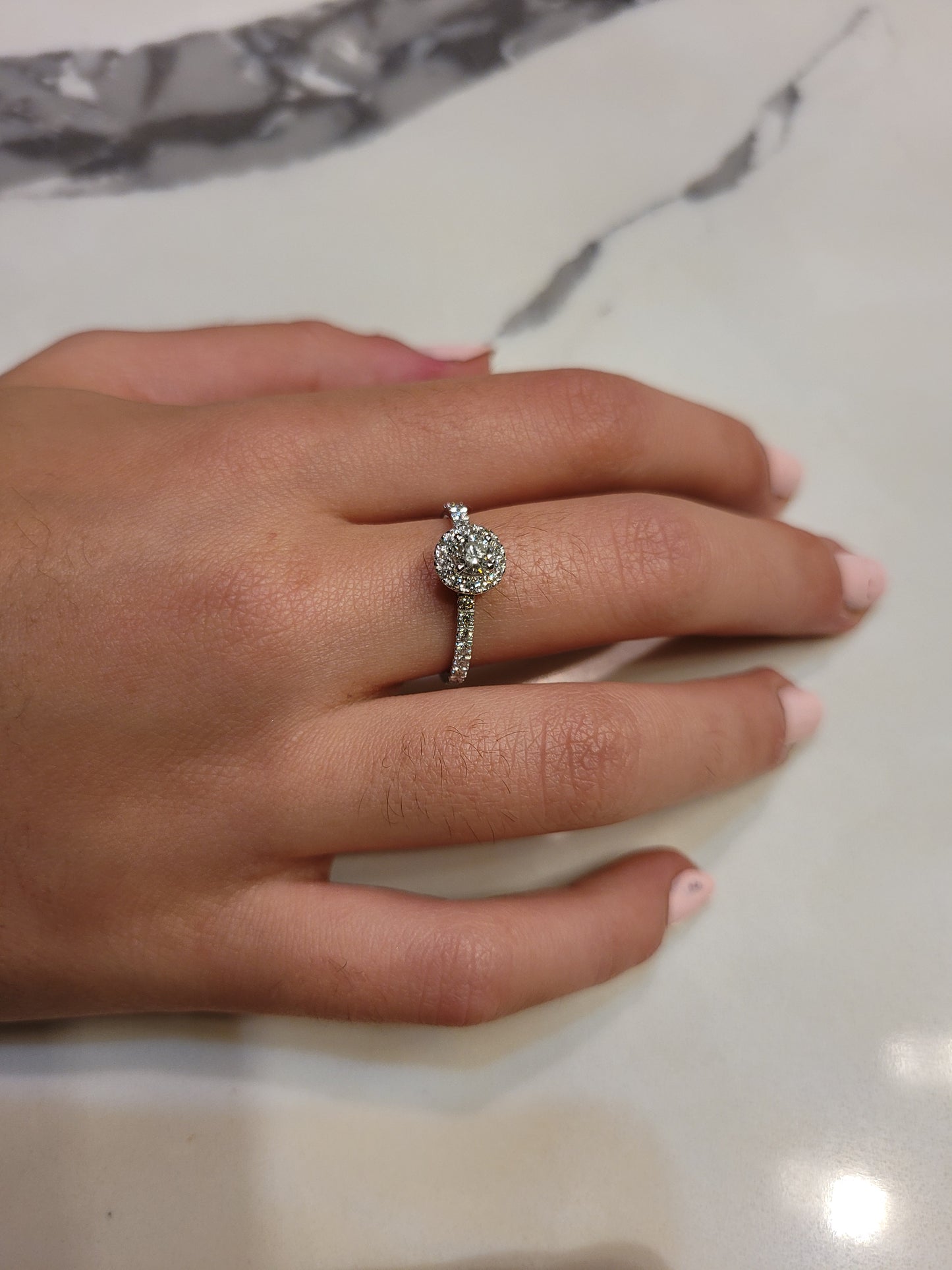 14K Gold 0.75ct Total Diamond Ring