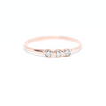 14k Triple Diamond Bezel Ring