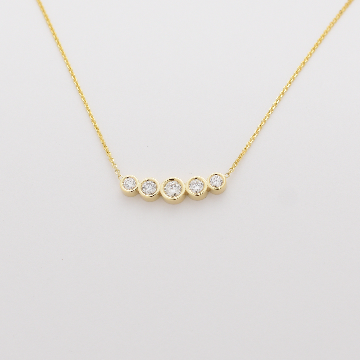 14k Gold 5 Diamond Necklace