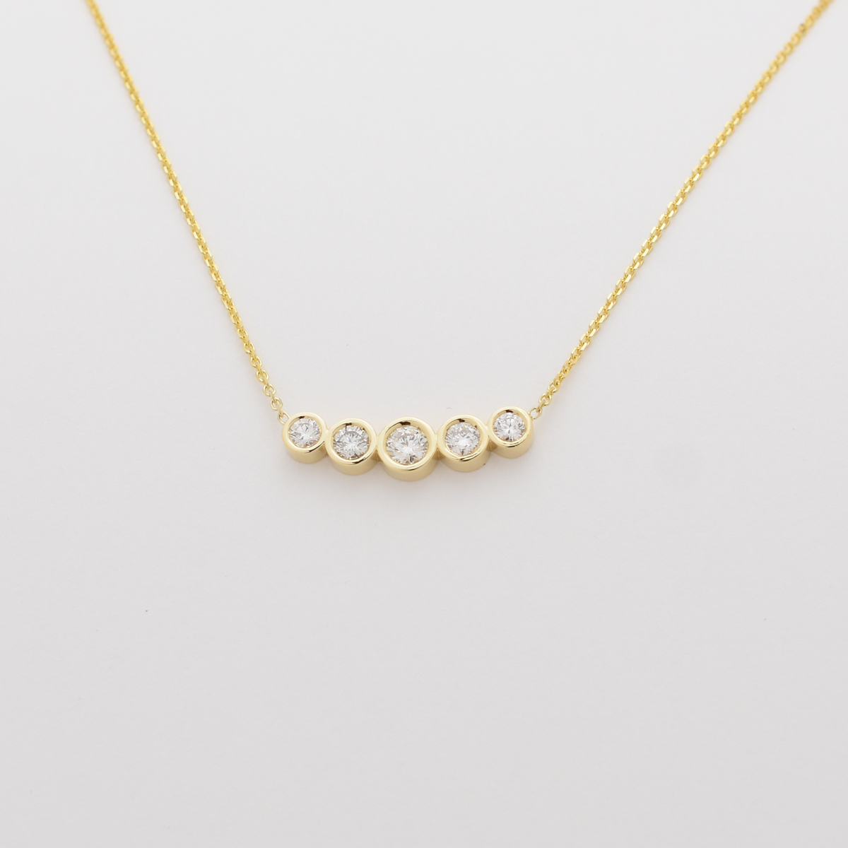 14k Gold 5 Diamond Necklace