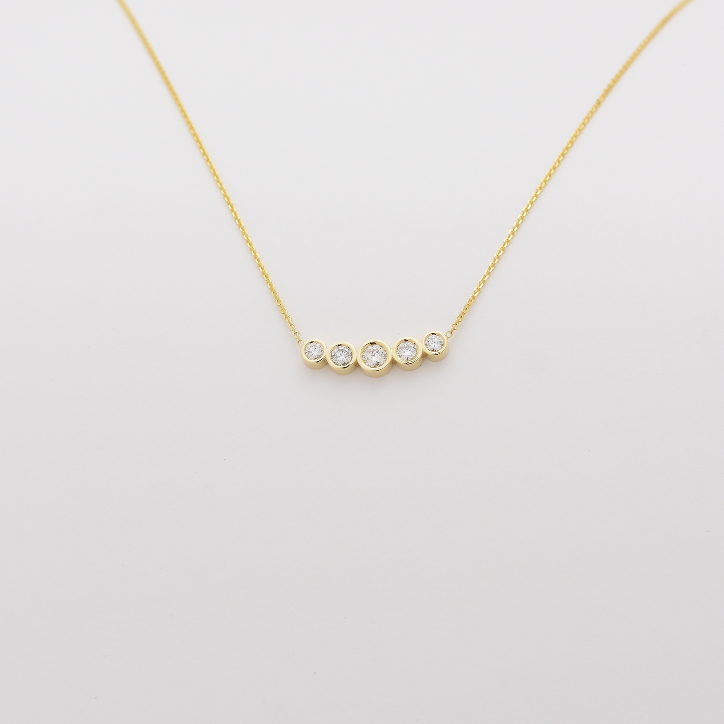 14k Gold 5 Diamond Necklace