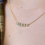 14k Gold 5 Diamond Necklace