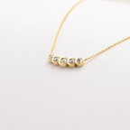 14k Gold 5 Diamond Necklace
