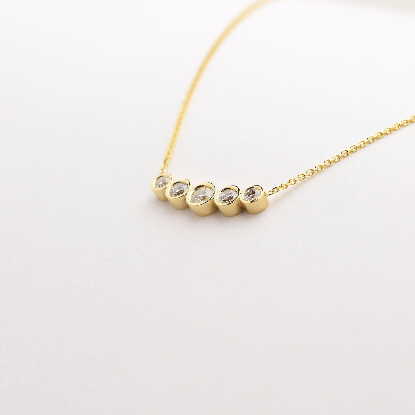 14k Gold 5 Diamond Necklace